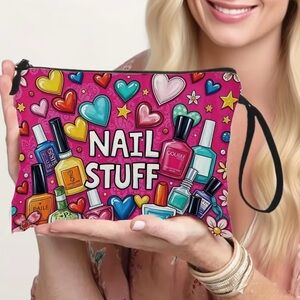Brand New Vibrant Nail Polish & Makeup Organizer Bag with Wrist Strap